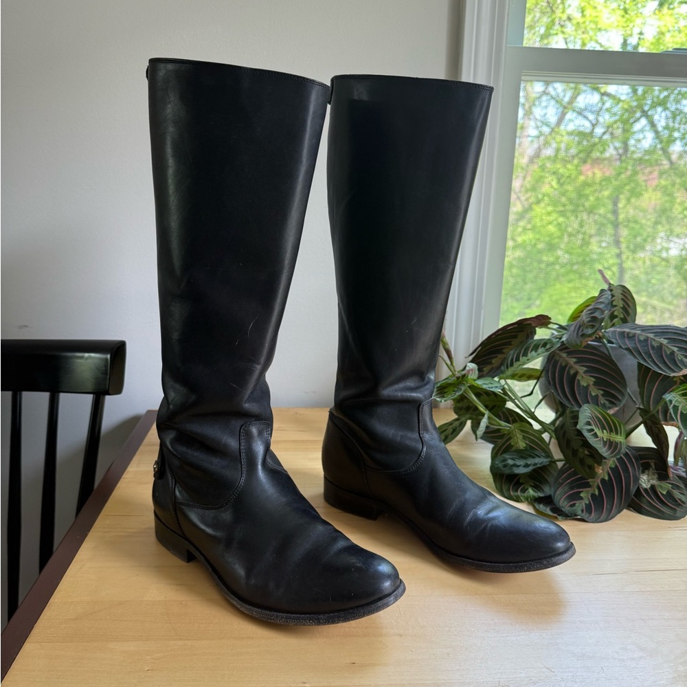 Frye Melissa Button Back Zipper Tall Boot